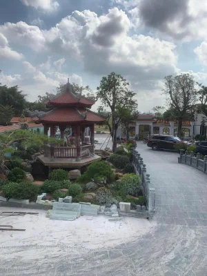 Lầu trà lục giác chất liệu gỗ Lim tại Lương Tài, Bắc Ninh