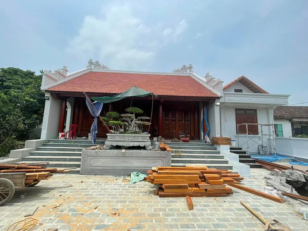 Mặt bằng nhà gỗ 3 gian 18 cột