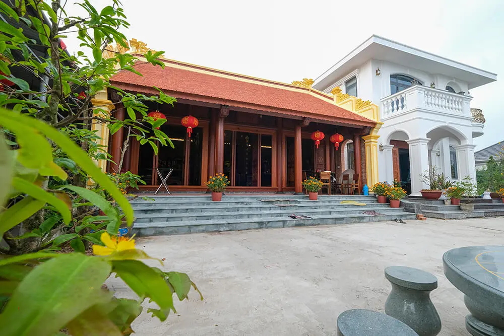 Nhà gỗ 3 gian có bao nhiêu cột?