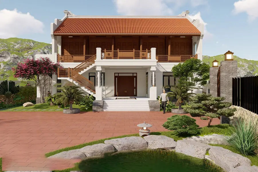 Nhà gỗ 5 gian trên tầng 2 là gì?