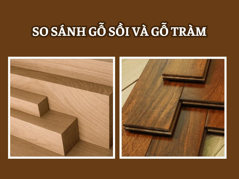 So sánh gỗ tràm và gỗ sồi